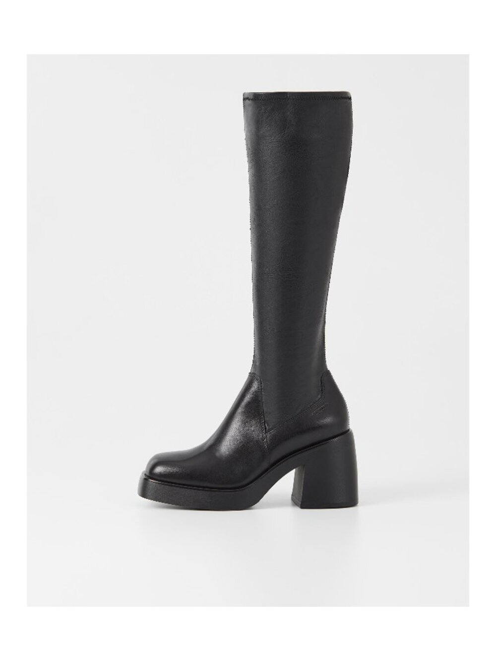 $280 VAGABOND Brooke Tall Boots LEATHER BLOCK PLATFORM CHUNKY BLACK 40 (A15)
